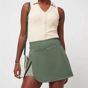 Travis Mathew Secret Plans Moveknit Skort in Agave Green, Size L